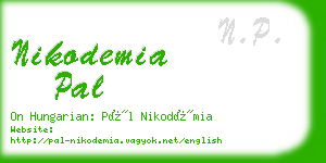 nikodemia pal business card